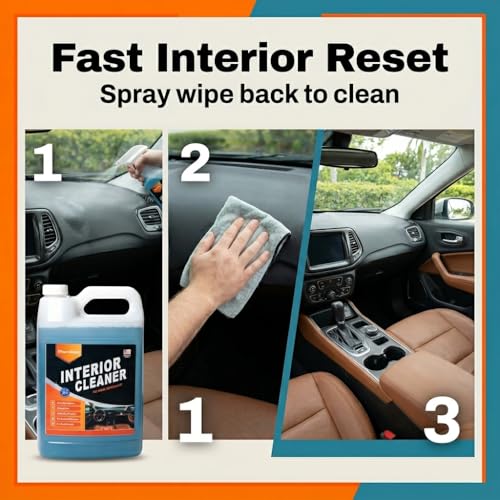 Magic Finish Interior Cleaning Spray (1 Gallon) – All-in-One Car Cleaner Spray for Seats, Dashboards & Consoles – Fast-Acting Car Cleaning Supplies for Rubber, Plastic, Carpet & Upholstery - size: 128 Fl Oz (Pack of 1)