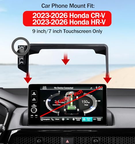 Car Phone Mount for 2023-2025 2026 Honda HR-V / 2023-2025 2026 Honda CR-V, Fits 7/9-Inch Touchscreen Only, for MagSafe Magnetic Car Phone Holder, Honda HR-V/CR-V Accessories - size: 23-26 CR-V & HR-V (7 & 9 inch screen only)