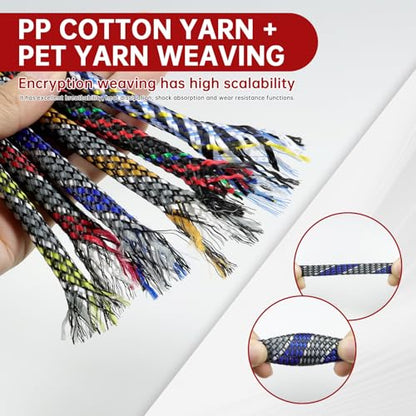 New Braid Sleeve,PP Cotton PET Braided Sleeve Tube Soft Wire Wrap Insulated Cable Protection Line Harness Sheath Daily Household Wire Management (Blue White Grey, 8mm (5/16")-19ft) - color: Blue White Grey, size: 8mm (5/16")-19ft