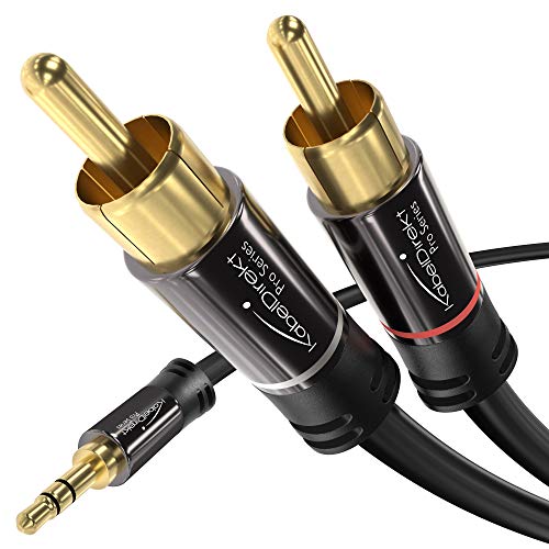 KabelDirekt – RCA to Jack 3.5mm Adapter Cable – 3ft - size: 3 feet