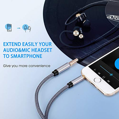Tan QY 3.5mm Audio Extension Cable 25ft, Male to Female for Headphone - size: 25Ft/8M