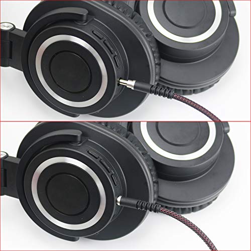 NewFantasia Replacement Audio Upgrade Cable Compatible with Audio-Technica ATH-M50xBT, ATH-AR3BTBK, ATH-SR50BT, ATH-ANC9, ATH-ANC7B, ATH-SR5BTBK, ATH-S700BT Headphones 1.2meters/4ft - size: 3.9 ft