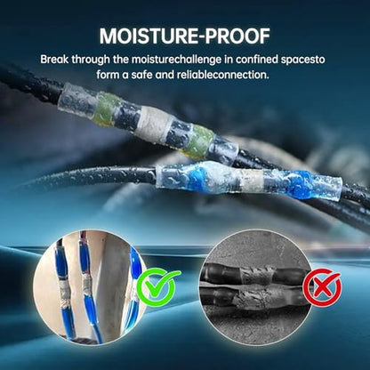 310PCS Solder Seal Wire Connectors Kit with Heat Air Gun, Heat Shrink Solder Butt Connectors Waterproof Electrical Terminals for Automotive Marine Boat RV Wiring Repair - style: 310PCS