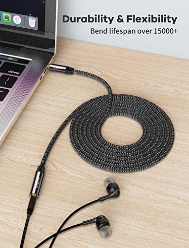 VIOY Headphone Extension Cable 15 FT, 3.5mm Male to Female Braided Aux Cord - size: 15FT