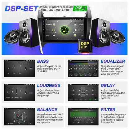 for Toyota Camry 2012 2013 2014 Radio Stereo Wireless Carplay Auto - color: 4GBRAM+64GBROM