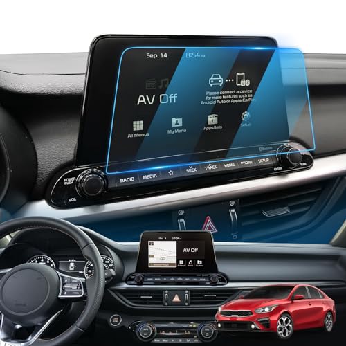 LFOTPP Fit for 2019 2020 2021 Forte 8-Inch Car Navigation Screen Protector, Tempered Glass 9H Hardness Audio Infotainment Display Center Touch Protective Film Scratch-Resistant