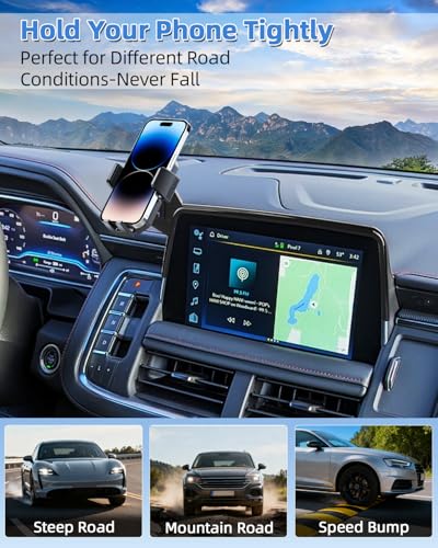 PZK Car Phone Mount for 2021-2024 Chevy Tahoe/Suburban/GMC Yukon/Yukon XL - color: Auto Lock, size: Tahoe/Suburban/GMC Yukon/GMC Yukon XL 2021-2024