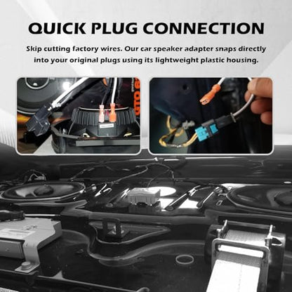 4PCS OEM#72-4568 Door Speaker Adapter,Car Audio & Video Speakers Wiring Harness for Direct Replacement,Speaker Harness Adapter Car Accessories Compatible with Chevrolet GMC - color: 4PCS