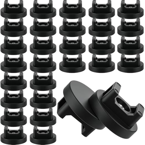 Yookeer 30 Pcs Magnetic Zip Tie Mount Base Black Magnetic Cable Clips Wire Holder Multipurpose Cable Ties Management Base Electrical Supplies for Wire (31 mm) - size: 31 mm