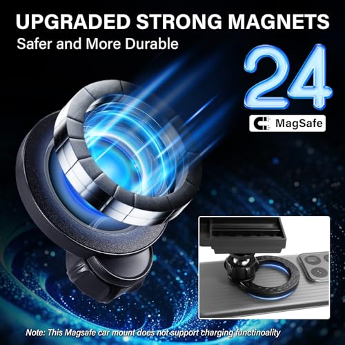 for MagSafe Car Phone Holder for 2022-2025 2026 Toyota Tundra Accessories, 2023-2026 Sequoia Magnetic Phone Holder 360° Cell Phone Mount for Toyota Tundra/Sequoia (14-Inch Screen Fixed Clip) - size: For 2022+Tundra/2023+Sequoia 14-in