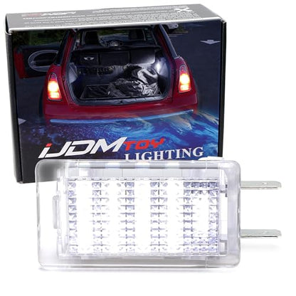 iJDMTOY Super Bright 2W High Power Xenon White Full LED Luggage, Glove Box, Cargo Area Light Assembly Compatible With BMW E30 E36 3 Series, E34 5 Series MINI R50 R52 R53, etc - style: Xenon White