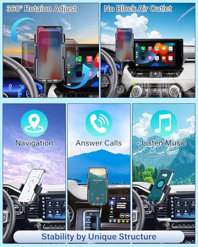 PZK Car Phone Mount for 2021-2024 Chevy Tahoe/Suburban/GMC Yukon/Yukon XL - color: Auto Lock, size: Tahoe/Suburban/GMC Yukon/GMC Yukon XL 2021-2024