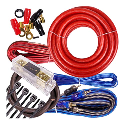 Complete 3500W to 6500W Gravity 4 Gauge Amplifier Installation Wiring Kit Amp PK1 4 Ga Red - for Installer and DIY Hobbyist - Perfect for Car/Truck/Motorcycle/RV/ATV