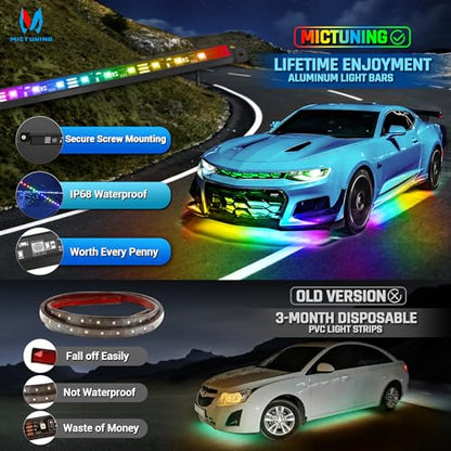 MICTUNING N8 RGB+IC Underglow Light Kit Soundsync - color: APP+Remote, size: RGB+IC