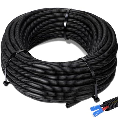 Sasylvia 2" X 15 ft Split Wire Loom Tubing, Cord Protector - size: 2" X 15ft