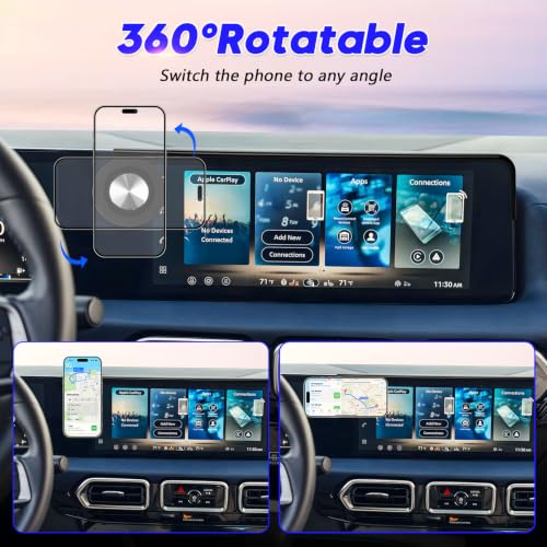 Sunsdrew Car Phone Holder for 2026 Nissan Sentra Accessories, Sentra S SV SR SL Phone Mount for 12.3-Inch Screen, Tool-Free Fixed Clip, 360° Rotation, Does Not Affect Air Vent - size: For Nissan Sentra