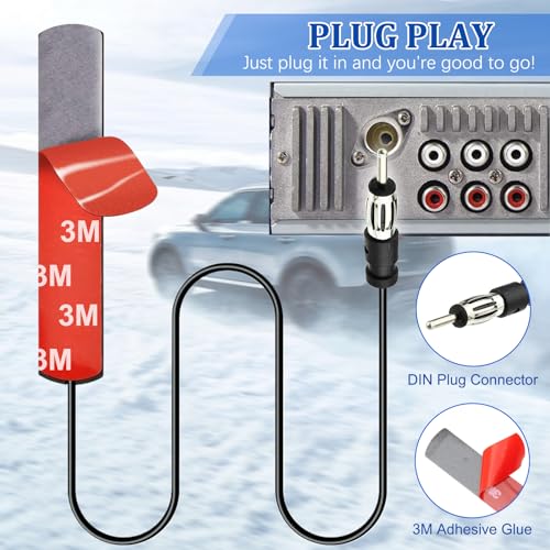 Radio Antenna for Cars, Trucks, RV, SUV -AM FM Radio Antenna - size: 3M/10FT