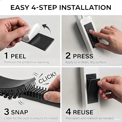 10Pcs(5 Sets) EZ Pass Dual Lock Mounting Strips with Adhesive for EZ Pass/IPass/IZoom/Sunpass Cars/EZPass, Reclosable Heavy Duty Self-Mating Tape