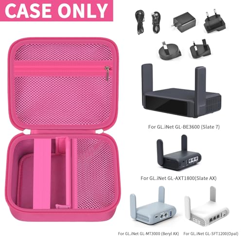 Case for GL-BE3600/MT3600BE/SFT1200/MT3000 for GLiNet Slate 7 Travel Router - color: Pink