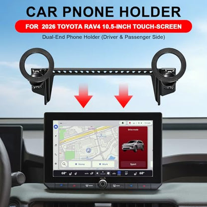 Dual-End Car Phone Holder for Toyota RAV4 2026 Accessories 10.5-Inch Screen - size: For Toyota 2026 RAV4 10.5-inch