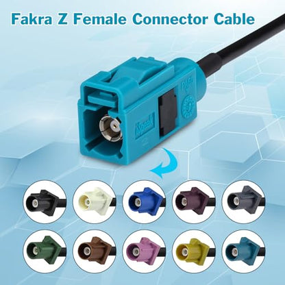 Car Antenna Extension Cable 6 Inch Universal Vehicle Car Stereo FM AM Radio Antenna Adapter Cable Fakra Z Female to DIN Socket Connector Cable for Car Stereo Audio HD Radio Head Unit - color: Female-Socket/6'/15CM