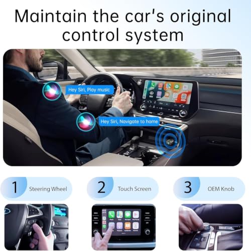 Wireless CarPlay Adapter for Apple iPhone 2026 Upgraded,Ultra-Low Lag,Stable Connection,Mini Car Play Wireless Adapter for Cars with Built-in Wired CarPlay for iPhone iOS 10+,USB A Black - color: Black