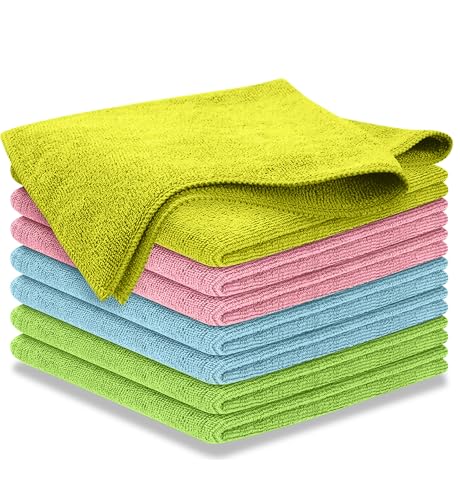 USANOOKS Premium 300GSM Microfiber Cleaning Cloth - 12.5"x12.5" High Performance - 1200 Washes, Ultra Absorbent Microfiber Towels for Cars Undercarriage, Rims & Engine Bay Cleaning - Microfiber Cloth - color: Multicolor, size: Pack of 8