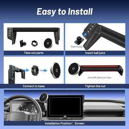 Phone Holder for 2026 Toyota RAV4 (ONLY Fits 12.9" Screen), MagSafe Car Mount Charger, Magnetic Phone Holder, 15W Wireless Charging, Car Adapter Included, 360° & Hands Free, RAV-4 Interior Accessories - size: Toyota RAV4 | 2026 (12.9" Screen)