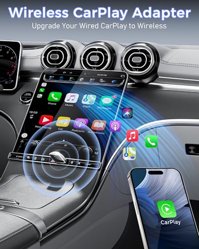 Wireless CarPlay Adapter for Apple iPhone Multi-User Connection（Silver） - color: Silver