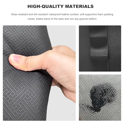 Sun Walker Car Middle Console Cover with Cup Holder, 3.1" Height-Lifts Comfortable Leather Armrest Pad for Long Driving, Scratch-Resistant Center Console Cushion for SUV Truck Sedan (Style A) - color: Style A