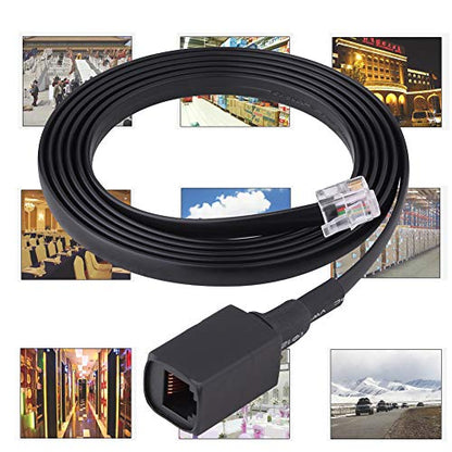 1.5m 6-Pin Radio Accessory Extension Cable for Yaesu Radio Walkie Talkie Mic, Premium Quality, Removable Separation, Outdoor Indoor Use