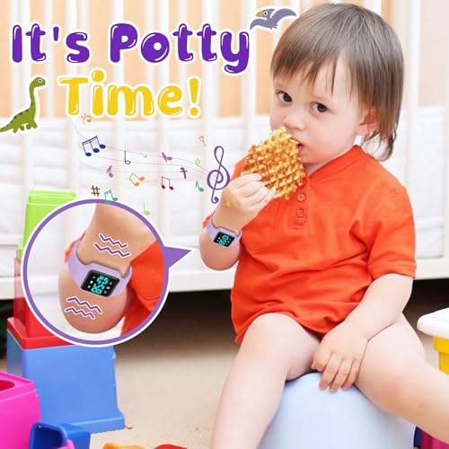 BEN NEVIS Potty Training Watch, Digital Toddler Watch with Countdown/Music/Alarm Clocks/Vibration Reminder and Waterproof, Remind Toddler to Go to The Toilet - color: 21-LightPurple