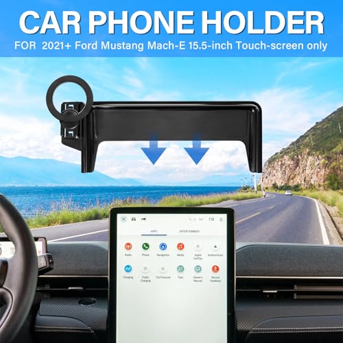 Car Phone Holder for 2021-2026 Ford Mustang Mach-E Accessories 15.5 Screen - size: For 2021+ Mach-E, 15.5-Inch