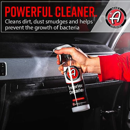 Adam's Polishes Interior Detailer 16 fl. oz (Cucumber Aloe) - Total Car Interior Cleaner, Protectant & Dressing | All Purpose Cleaner & Leather Conditioner | Vinyl, Dashboard, Screen, Seat Cleaner - size: 16 fl. oz