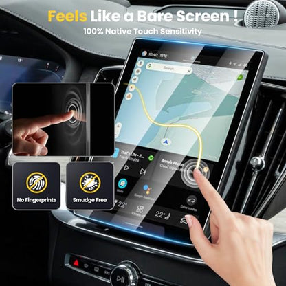 Karltys Screen Protector for 2025 2026 Volvo XC90/Hybrid & 2026 XC60/Hybrid 11.2 Inch [No Glare & Fingerprint] Tempered Glass Volvo XC90/XC60 Accessories - size: 11.2"Volvo XC90 2025 2026