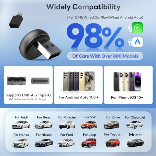 Carlinkit Mini Ultra 3(Mini Design) Wireless CarPlay & Android Auto Adapter - color: Black