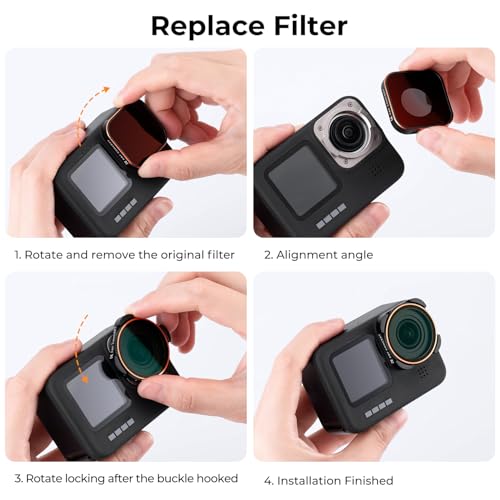 K&F CONCEPT 6 Pack ND CPL Filter Set for GoPro Hero 13/12/11/10/9 Black - style: ND Filter Set with CPL