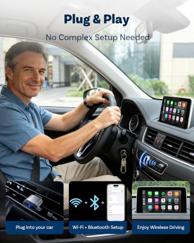 OTTOCAST Mini Nova 2-in-1 Wireless CarPlay & Android Auto AI Adapter