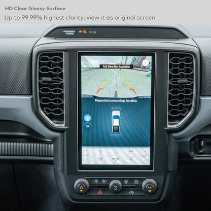 Tempered Glass Screen Protector for Ford Ranger (2024-2026) XL/XLT 10.1 Inch Infotainment Touchscreen [9H] [Anti Fingerprint] (HD Clear) - color: Ranger (2024-2026) 10.1" - HD Clear