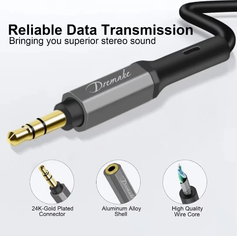 Headphone Extension Cable 1.6ft/0.5m, 3.5mm Extender Audio Male to Female Auxiliary Adapter Hi-Fi Sound Stereo 3.5mm TRS Cord for Headset, Speakers, Smartphones - size: MK-00187-1.6FT