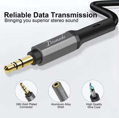 Headphone Extension Cable 6ft/2m, 3.5mm Extender Audio Male to Female Auxiliary Adapter Hi-Fi Sound Stereo 3.5mm TRS Cord for Headset, Speakers, Smartphones - size: MK-00187-6FT