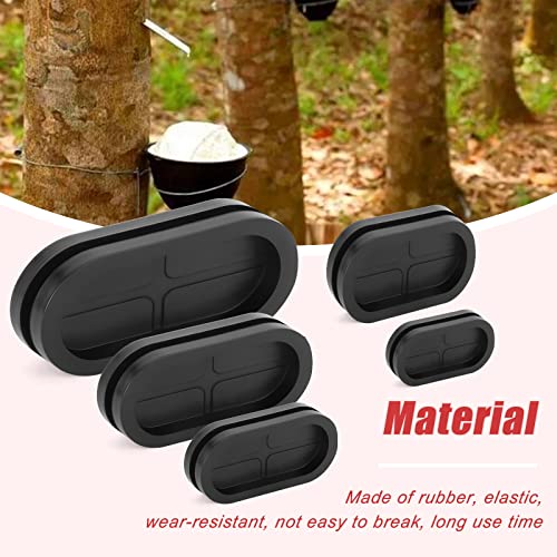 26pcs Double-Sided Hole Oval Rubber Grommets, Drill Hole Firewall Hole Plugs Wire Protection with Cable Sticky Tape, 5 Size 13 * 27mm, 25 * 40mm, 20 * 44mm, 25 * 60mm, 30 * 85mm - size: Oval Rubber Grommets