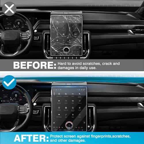 Karltys Upgrade Screen Protector 2025 2026 GMC Yukon 16.8-Inch [No Glare & Fingerprint] for Touchscreen Cover - size: 2025 2026 GMC Yukon