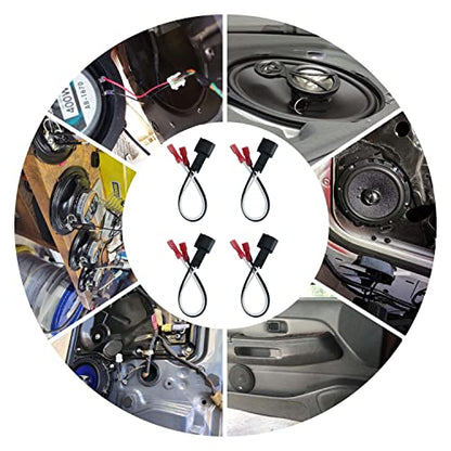 4 Pack Speaker Harness Replacement for Ford Lincoln Chevy GMC Mercury Mazda Models Front Rear Door Speaker Wiring Harness Adapter 72-5600 - Door Speaker Replacement - style: 72-5600