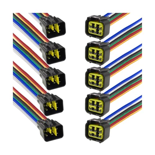 4 Pin Car Waterproof Connector, Vehicle Male and Female Electrical Way Wire Connector, Automotive Wire Connection Harness Pigtail Accessories, Universal for Truck RV SUV - size: 6 Pin
