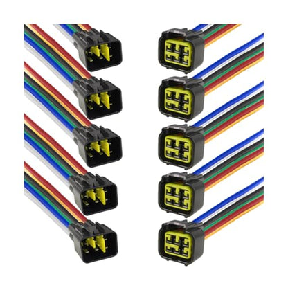 4 Pin Car Waterproof Connector, Vehicle Male and Female Electrical Way Wire Connector, Automotive Wire Connection Harness Pigtail Accessories, Universal for Truck RV SUV - size: 6 Pin
