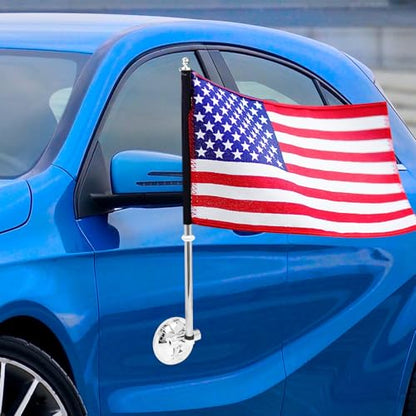 Suction Cup Flagpole Holder Car Flagpole Mount for Smooth Surfaces Vehicle Bracket for Car Roof Motorcycle off-Road Vehicle Outdoor