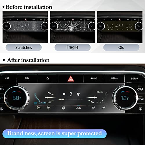 SKTU Screen Protector for 2024 2023 2022 2021 Genesis GV80 Air Conditioner Screen 2023 2024 Genesis GV80 Accessories High Clarity Anti-Scratch (2Pcs) - color: 2021-2024 GV80 Air Conditioner Screen