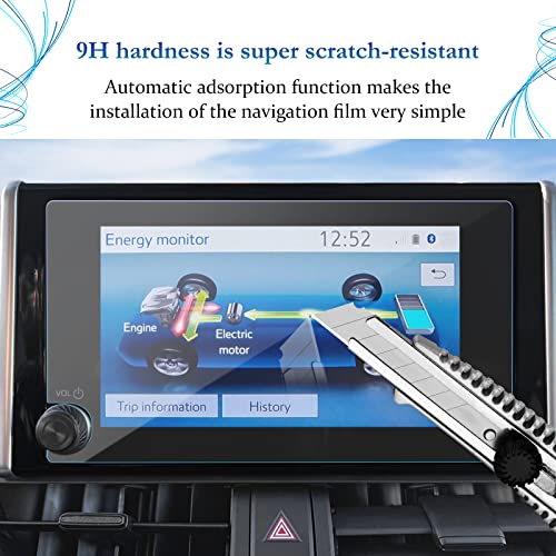 SKTU 2023 2024 2025 RAV4 Screen Protector for 2023-2025 Toyota RAV4/RAV4 Hybrid 8In Navigation Tempered Glass HD Clear 2023 2024 2025 RAV4 Accessories - color: 2023-2025 RAV4 8 Inch Tempered Glass