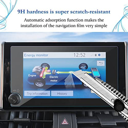 SKTU 2023 2024 2025 RAV4 Screen Protector for 2023-2025 Toyota RAV4/RAV4 Hybrid 8In Navigation Tempered Glass HD Clear 2023 2024 2025 RAV4 Accessories - color: 2023-2025 RAV4 8 Inch Tempered Glass